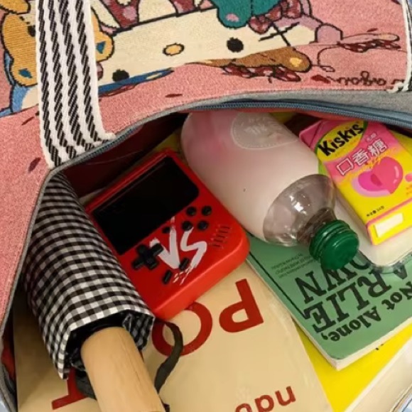 Large Hello Kitty & Teddy Bears Zip Tote Bag,NWOT canvas bag 14”x17”, New in Bag - Picture 3 of 6